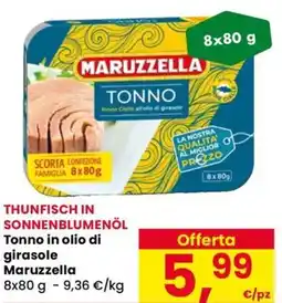 Eurospar Tonno in olio di girasole Maruzzella offerta
