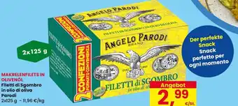 Eurospar Filetti di Sgombro in olio di oliva Parodi offerta