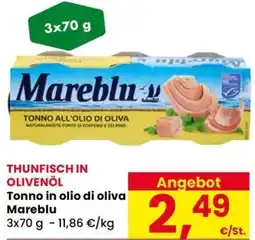 Eurospar Tonno in olio di oliva Mareblu offerta