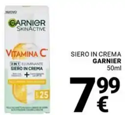Supermercati Gulliver Siero in crema GARNIER offerta