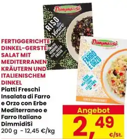 Eurospar Piatti Freschi Insalata di Farro e Orzo con Erbe Mediterraneo e Farro Italiano Dimmidisì offerta