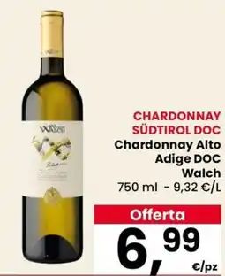 Eurospar Chardonnay Alto Adige DOC Walch offerta