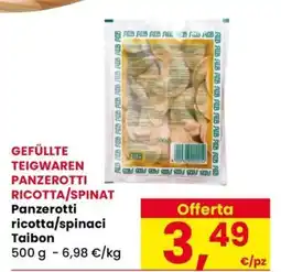 Eurospar Panzerotti ricotta/spinaci Taibon offerta