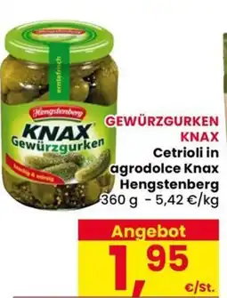 Eurospar Cetrioli in agrodolce Knax Hengstenberg offerta