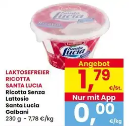 Eurospar Ricotta Senza Lattosio Santa Lucia Galbani offerta