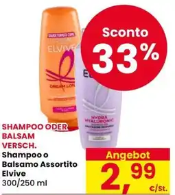 Eurospar Shampoo o Balsamo Assortito Elvive offerta