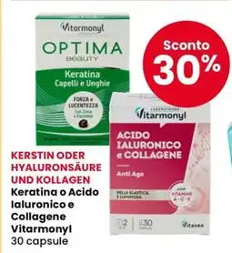 Eurospar Keratina o Acido laluronico e Collagene Vitarmonyl 30 capsule offerta