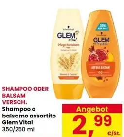 Eurospar Shampoo o balsamo assortito Glem Vital offerta