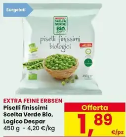 Eurospar Piselli finissimi Scelta Verde Bio, Logico Despar offerta