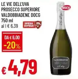 Galassia Le vie dell'uva prosecco superiore valdobbiadene DOCG offerta