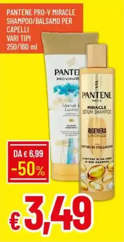 Galassia Pantene pro-v miracle shampoo/balsamo per capelli vari tipi offerta