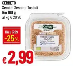Galassia CERRETO Semi di Sesamo Tostati Bio offerta