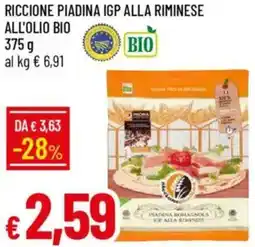 Galassia Riccione piadina igp alla riminese all'olio bio offerta