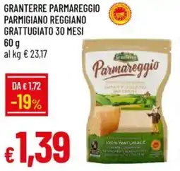 Galassia Granterre parmareggio parmigiano reggiano grattugiato 30 mesi offerta