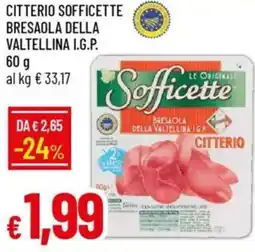 Galassia Citterio sofficette bresaola della valtellina I.G.P. offerta