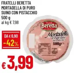 Galassia Fratelli beretta mortadella di puro suino con pistacchio offerta