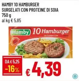 Galassia Hamby 10 hamburger surgelati con proteine di soia offerta