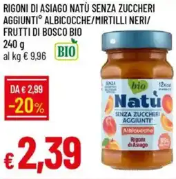 Galassia Rigoni di asiago natù senza zuccheri aggiuntio albicocche/mirtilli neri/ frutti di bosco bio offerta