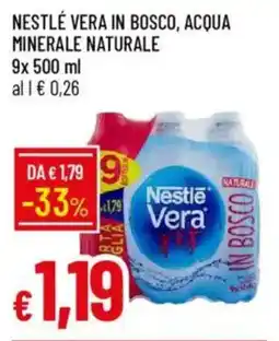 Galassia Nestlé vera in bosco, acqua minerale naturale offerta