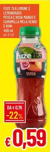 Galassia Fuze tea limone e lemongrass pesca e rosa mango e camomilla mela verde e kiwi offerta