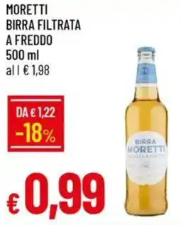 Galassia Moretti birra filtrata a freddo offerta
