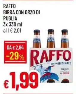 Galassia Raffo birra con orzo di puglia offerta