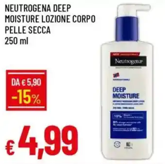 Galassia Neutrogena deep moisture lozione corpo pelle secca offerta