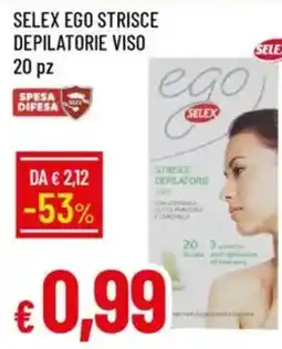 Galassia Selex ego strisce depilatorie viso 20 pz offerta