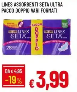 Galassia Lines assorbenti seta ultra pacco doppio vari formati offerta