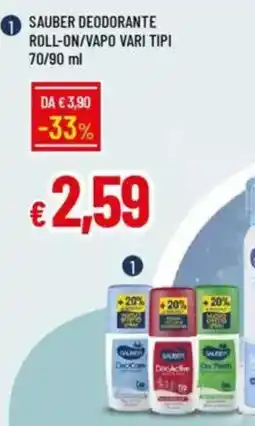 Galassia Sauber deodorante roll-on/vapo vari tipi offerta