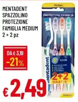 Galassia Mentadent spazzolino protezione famiglia medium offerta