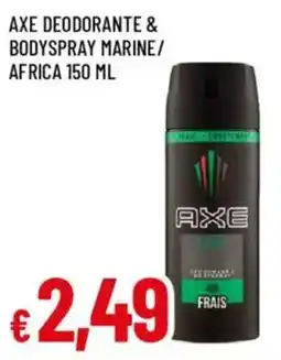 Galassia Axe deodorante & bodyspray marine/ africa offerta