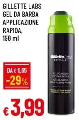Galassia Gillette labs gel da barba applicazione rapida offerta