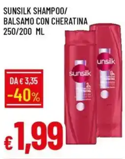 Galassia Sunsilk shampoo/ balsamo con cheratina offerta