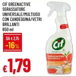Galassia Cif greenactive sgrassatore universale/multiuso con candeggina/vetri brillanti offerta