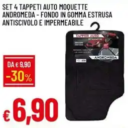 Galassia Set 4 tappeti auto moquette andromeda - fondo in gomma estrusa antiscivolo e impermeabile offerta