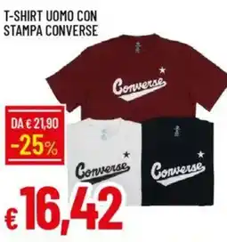 Galassia T-shirt uomo con stampa CONVERSE offerta