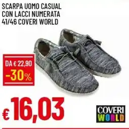Galassia Scarpa uomo casual con lacci numerata 41/46 COVERI WORLD offerta
