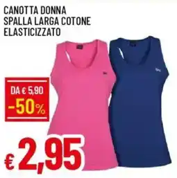 Galassia Canotta donna spalla larga cotone elasticizzato offerta