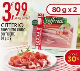 Crai CITTERIO Prosciutto crudo Sofficette offerta