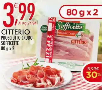 Crai CITTERIO Prosciutto crudo Sofficette offerta