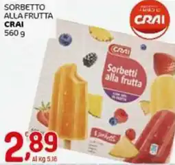 Crai Sorbetto alla frutta CRAI offerta