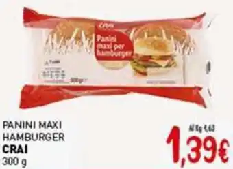 Crai Panini maxi hamburger CRAI offerta