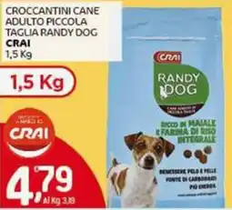 Crai Croccantini cane adulto piccola taglia randy dog CRAI offerta