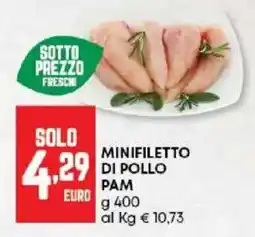 Panorama Minifiletto di pollo PAM offerta
