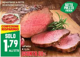 Panorama Roastbeef a fette di bovino adulto offerta