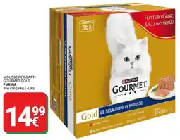 Supermercati Gulliver Mousse per gatti gourmet gold PURINA offerta