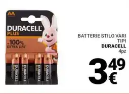 Supermercati Gulliver Batterie stilo vari τιρι DURACELL 4pz offerta