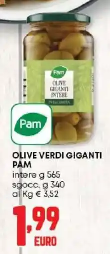 Panorama Olive verdi giganti PAM offerta