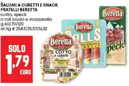 Panorama Salumi a cubetti e snack fratelli BERETTA offerta